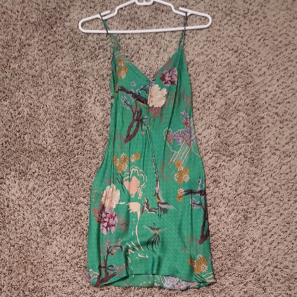 ZARA Floral Green Women's Top
